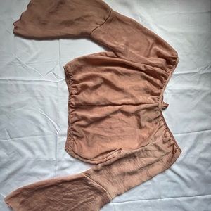 Long Sleeve Satin Blouse